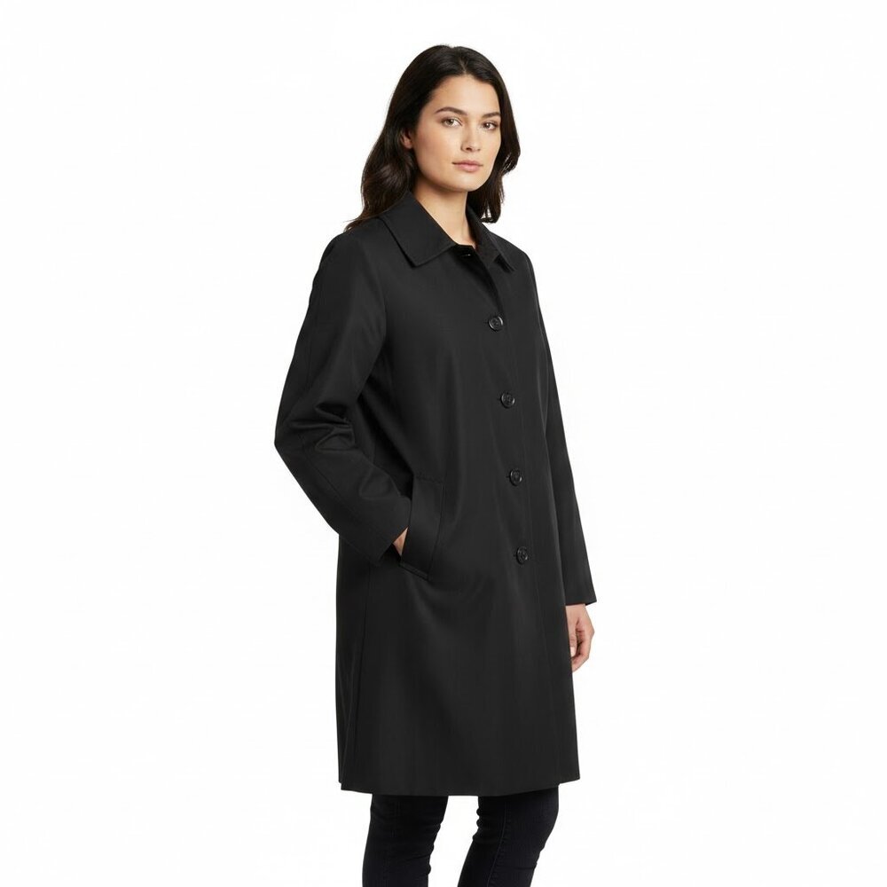 Cleo Black Trench Coat for Women